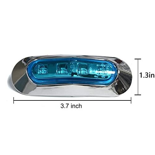 Kingshowstar 4LED Boat Marine Light Interior Courtesy Strip Light Deck Navigation Night Fishing Lighted for Kayak Pontoon