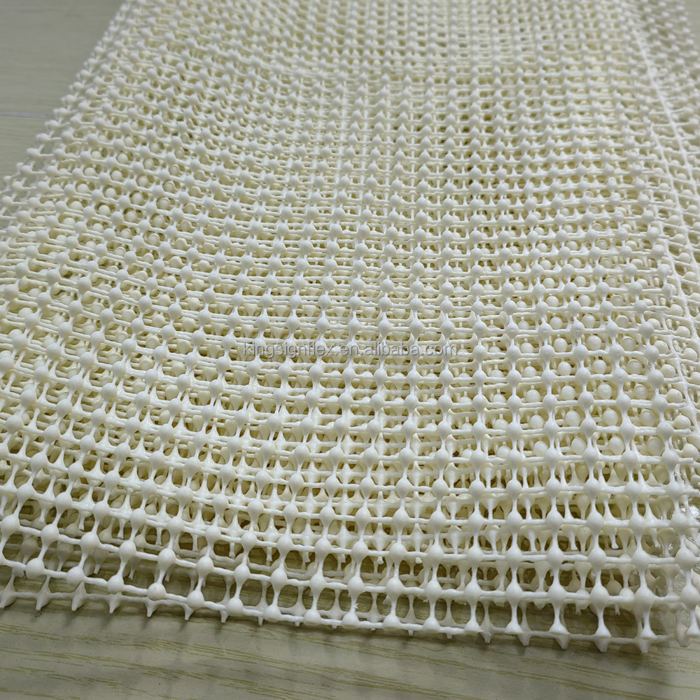 PVC Anti-slip grid hollow net backing Eco Friendly Polyester Mesh Foamed PVC Mat