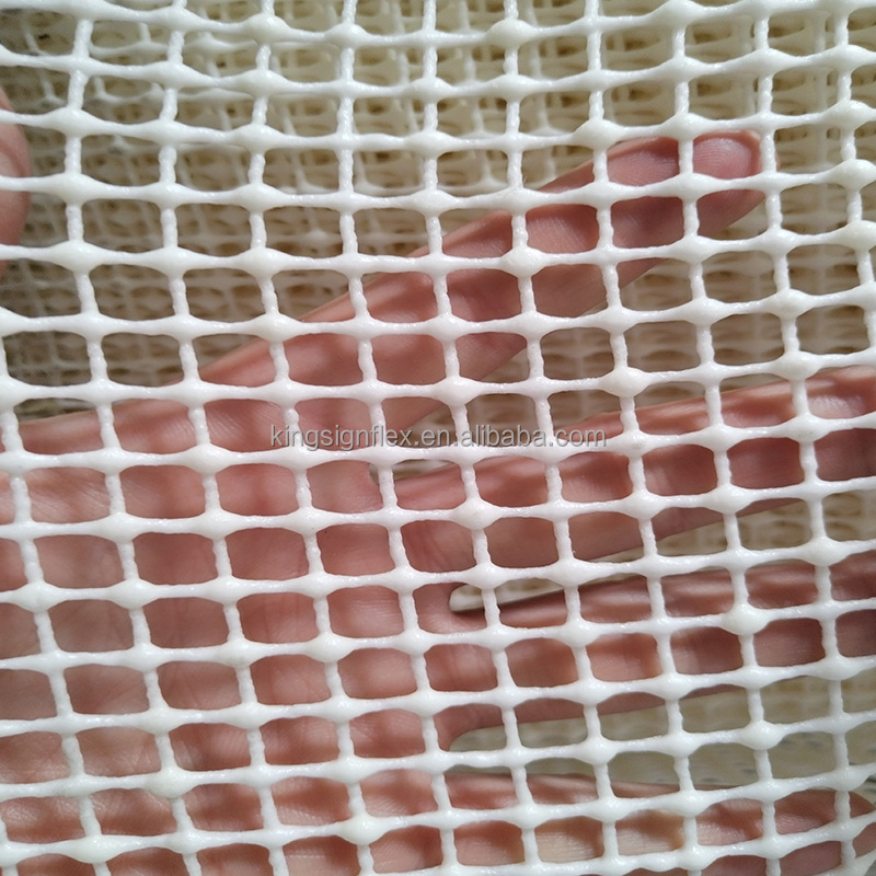 PVC Anti-slip grid hollow net backing Eco Friendly Polyester Mesh Foamed PVC Mat