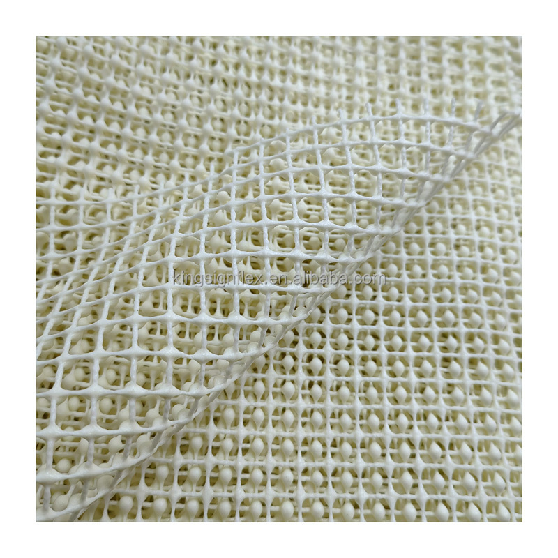 PVC Anti-slip grid hollow net backing Eco Friendly Polyester Mesh Foamed PVC Mat