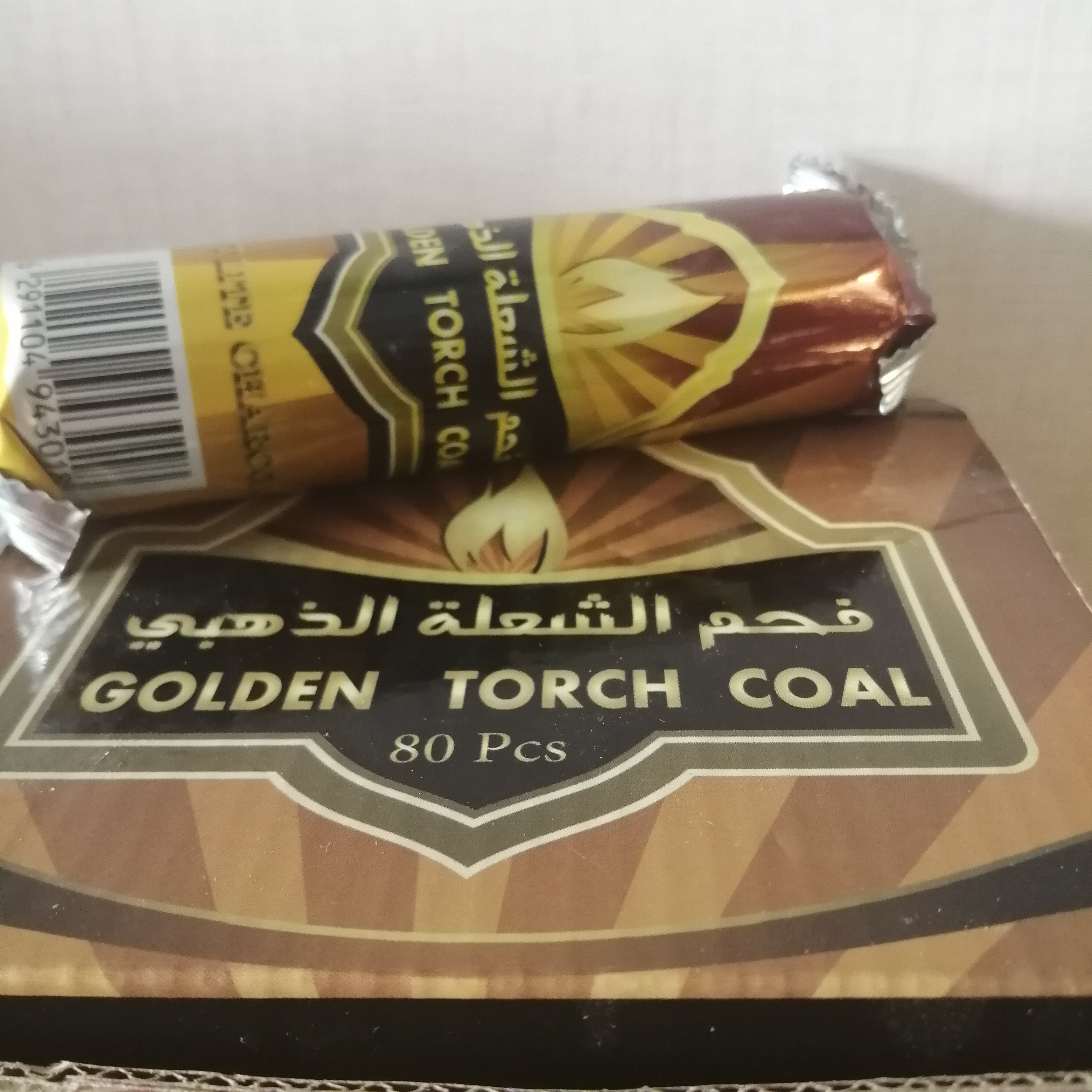 33mm Shisha Charcoal incense gold black colorful hookah Quick wood Lighting Golden Torch Coal