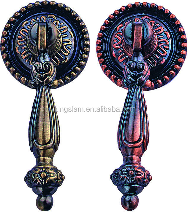 Metal Kitchen Cabinet Pulls and Knobs , Drawer Knobs Antique Design Red Bronze Bedroom Office Bathroom Dresser The Kitchen