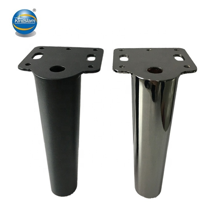 6 Inch Steel Furniture Table Leg Round Tapered Sofa Legs, Slant Metal Cabinet Feet Furniture Leg Hardware for Coffee Table