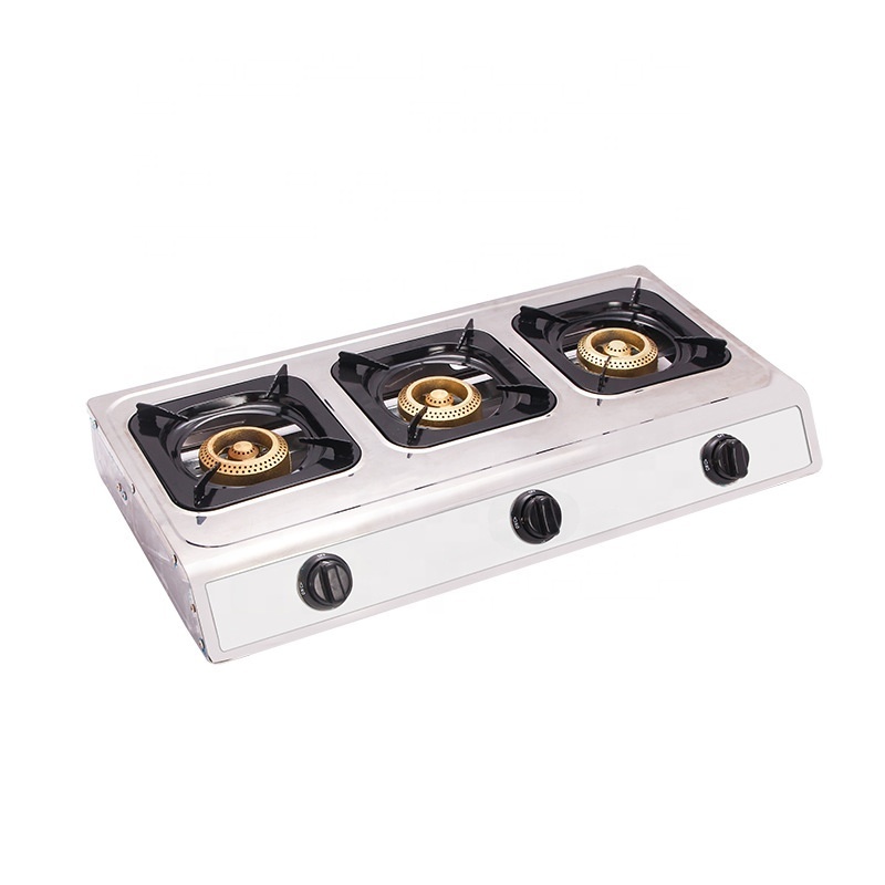 manufacturer gas stove 3 burner stainless steel table top gas stove