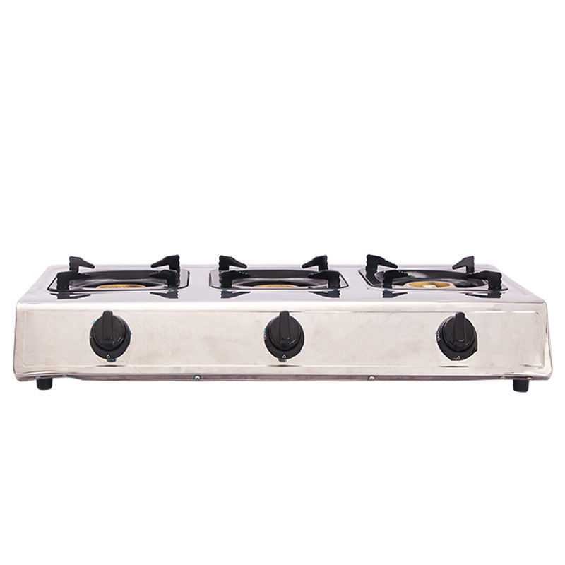 manufacturer gas stove 3 burner stainless steel table top gas stove