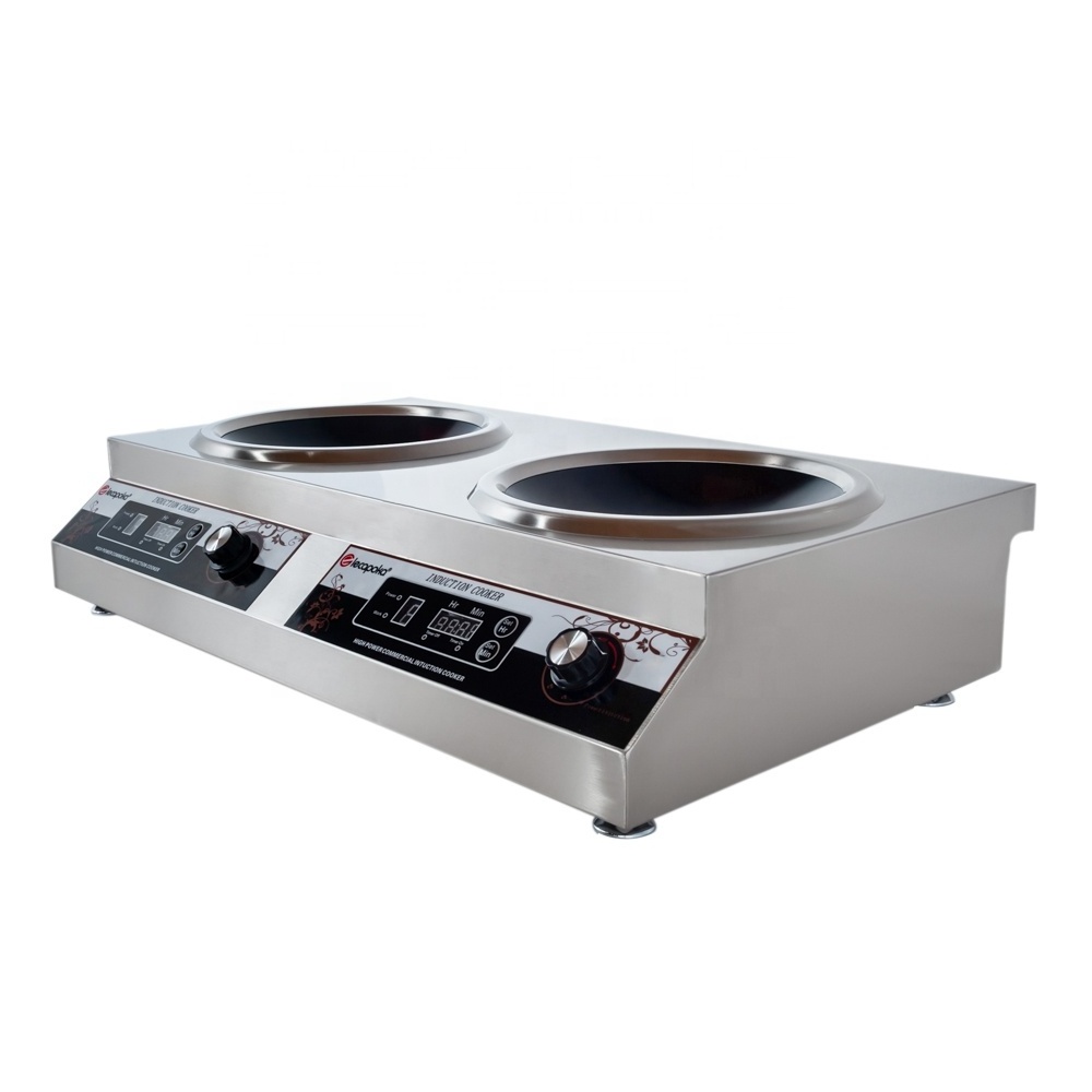 cheap and fine 220V 3500W stainless steel national wok 2 burners japan induction cooker price