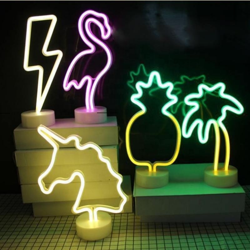 Veilleuse Led Night Lights Neon Sign Lamp Luces De Luz Xmas Wedding Babies Birthday Gift Kids Bedroom Decoration Led Veilleuse