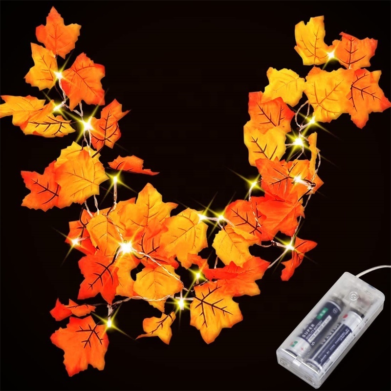 Thanksgiving Decorations Party Lighted Fall Garland Decor Halloween Day LED Fiay String Lights Autumn 2023 Thanksgiving Gifts