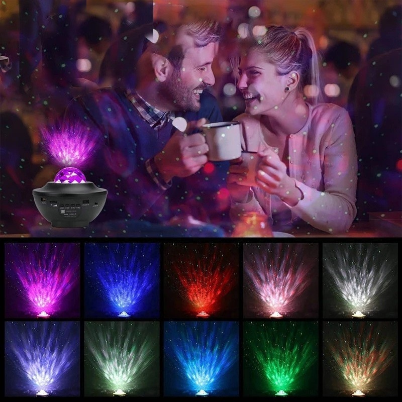 Smart Led Night Lamp Galaxy Starry Projector Light,Proyector De Galaxia Luz Luces Mini Music Speaker Laser Sky Star Projectors