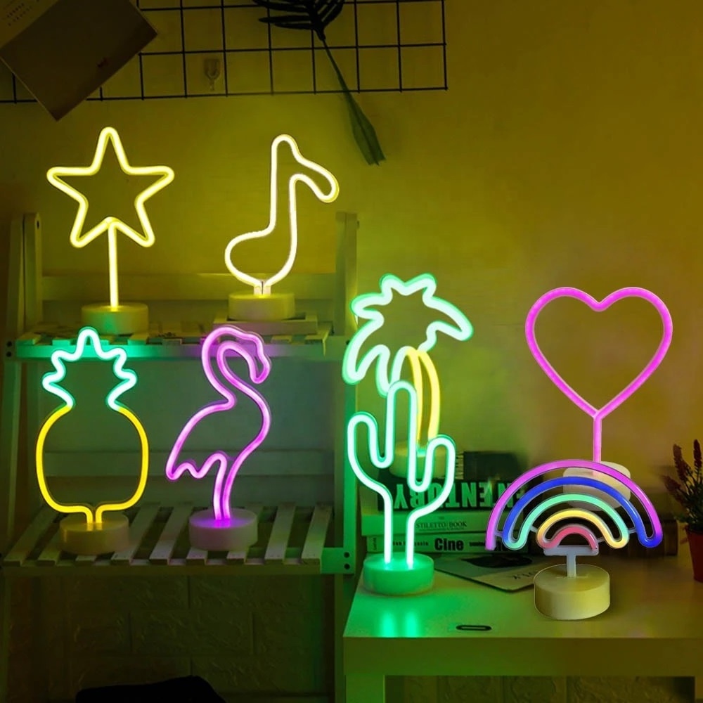 Veilleuse Led Night Lights Neon Sign Lamp Luces De Luz Xmas Wedding Babies Birthday Gift Kids Bedroom Decoration Led Veilleuse