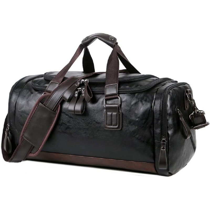 Pu Leather Sports Bag Sublimation Luggage Garment Duffle Holdalls Weekend Travel Overnight Bags For Men And Women