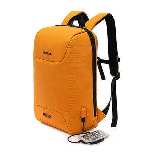 New Men's Casual Outdoor Orange Travel Uhmwpe Youth Backpacks Large Capacity Business Computer Backpack