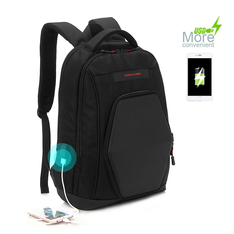 Kingslong 15.6 Inch Laptop Back Pack College Bags With 2.0 Usb Port Stylish Modern Smart Bag Computer Men Backpack