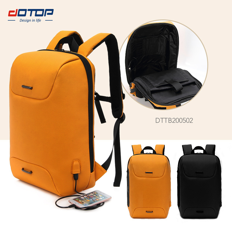 New Men's Casual Outdoor Orange Travel Uhmwpe Youth Backpacks Large Capacity Business Computer Backpack