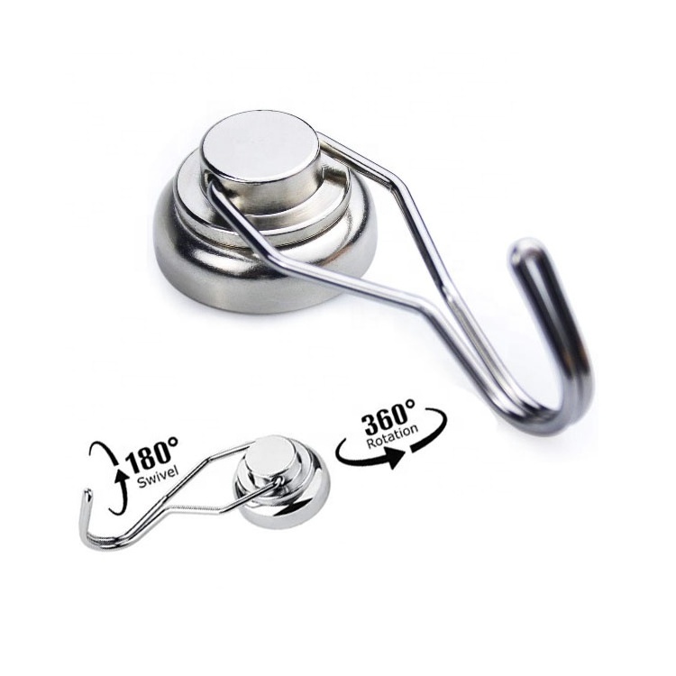 Wholesale Super SDtrong 360 Swivel Hooks Unique Design Magnetic Fridge Hook