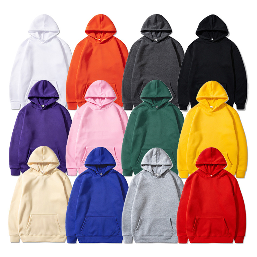 Custom Hoodies Manufacturers Wholesale Sublimation Blank Hoodies Unisex Plain White Black Polyester Men's Hoodies & Sweatshirts