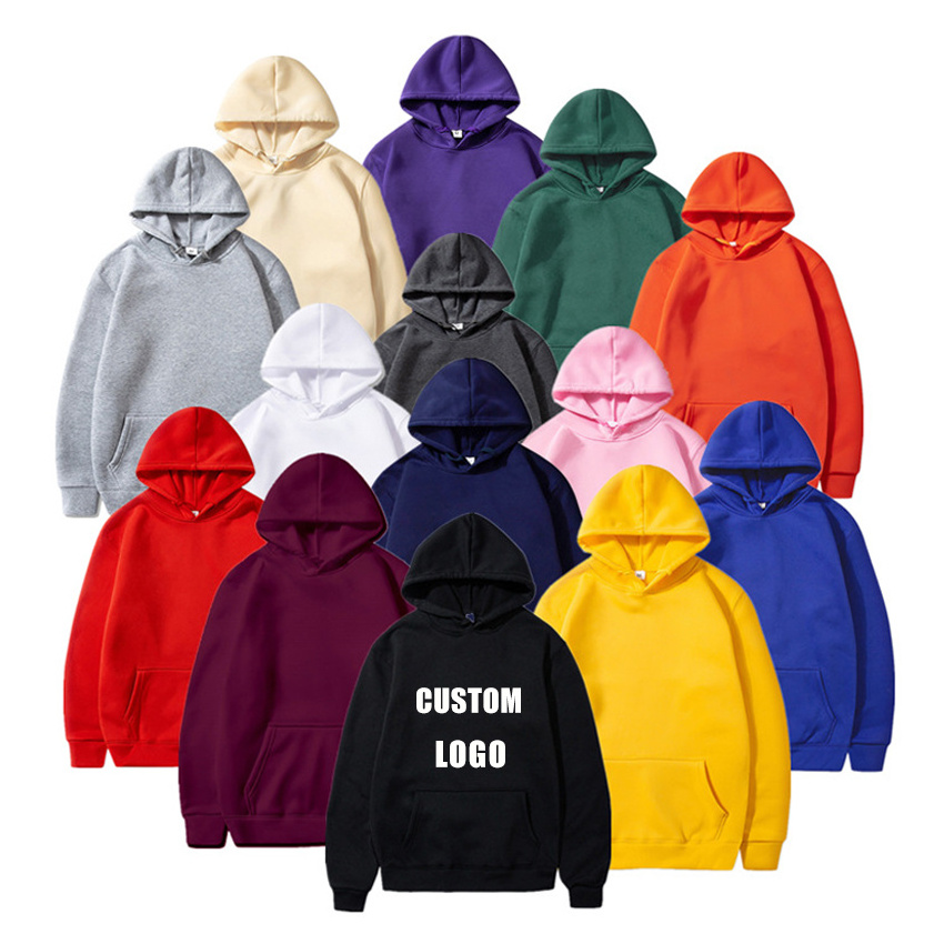 Custom Hoodies Manufacturers Wholesale Sublimation Blank Hoodies Unisex Plain White Black Polyester Men's Hoodies & Sweatshirts