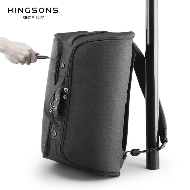 Kingsons BSCI supplier high quality RFID bag cut-proof anti theft smart business 15.6 inches laptop backpack with TSA lock