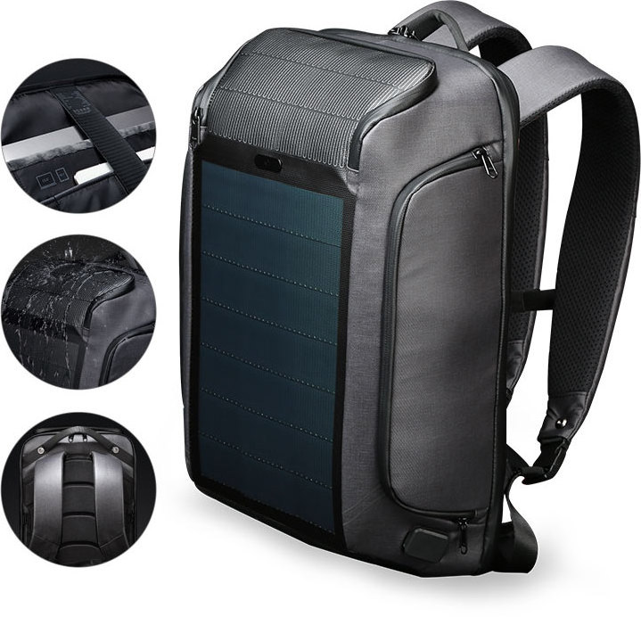 Waterproof Outdoor Travel Portable Solar Panel Bag Solar Charger hiking solar backpack for Backpack with 9w Solar panel