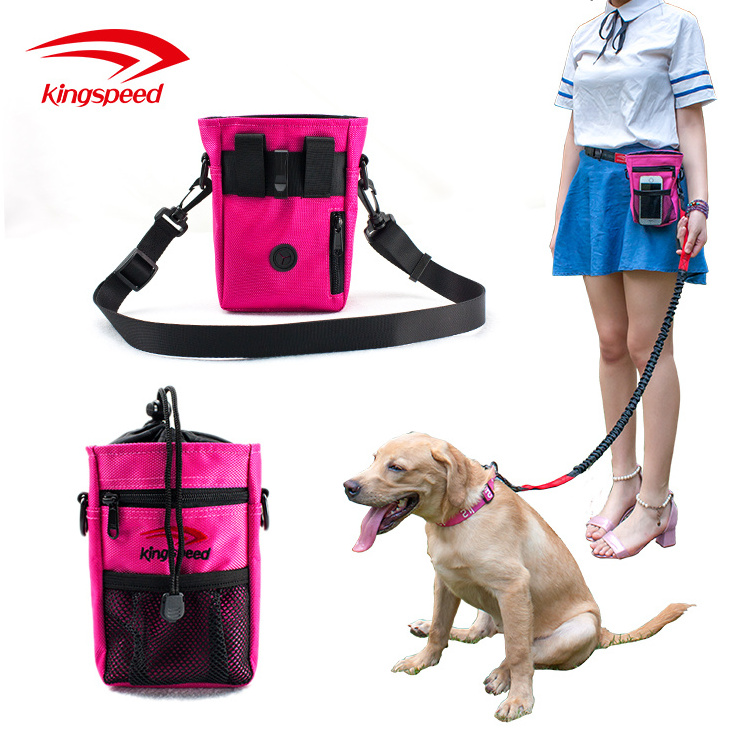 Design Waterproof Nylon Fabric Hadns Free A Dog Bag Treat Pouch For Training