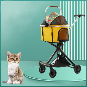 Cheap 4 wheel small pet stroller for cat/pet fold travel stroller small dog for pet travel /wholesale dog stroller pet carrier