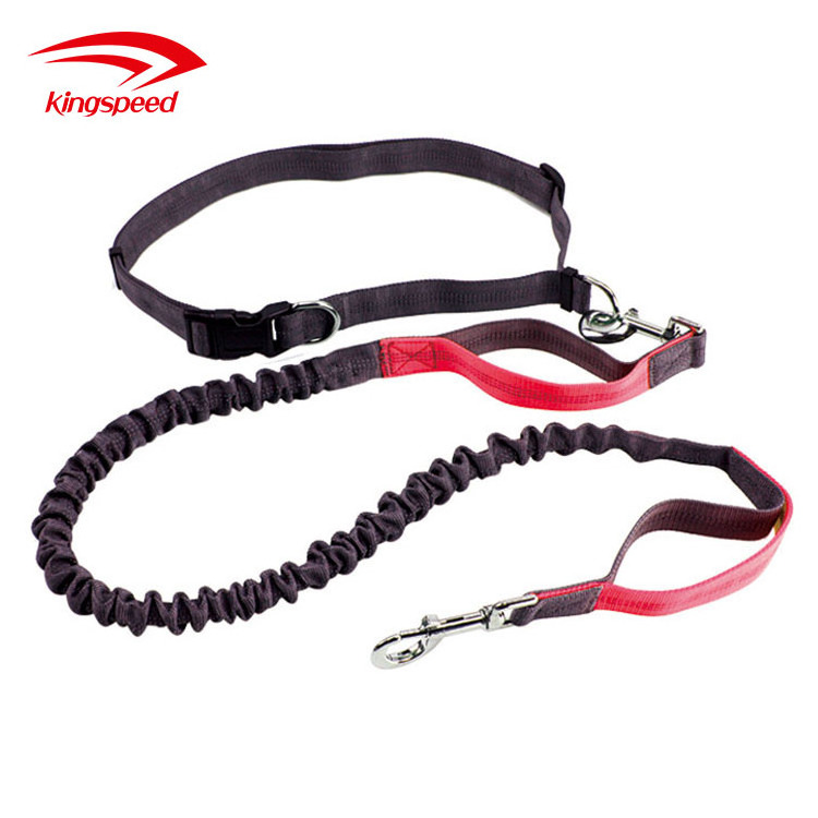 Custom dog leash no handle nylon dog Leash Hands Free dog leash running belt