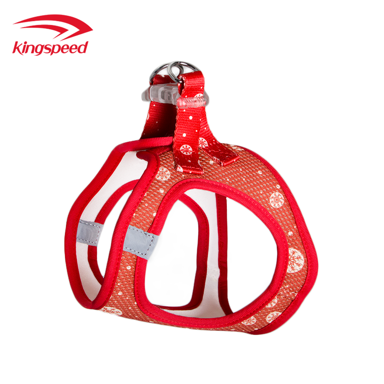 Christmas Step In Vest Breathable Mesh LED Light Pet Harness for Small and Medium Dogs