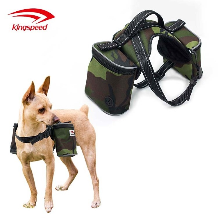 Hot Sell Pet Supplies Custom Traveling Camping Hiking Dog Saddle Backpack Harness