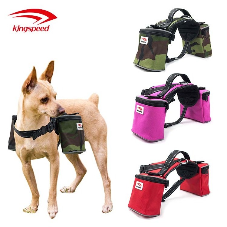 Hot Sell Pet Supplies Custom Traveling Camping Hiking Dog Saddle Backpack Harness