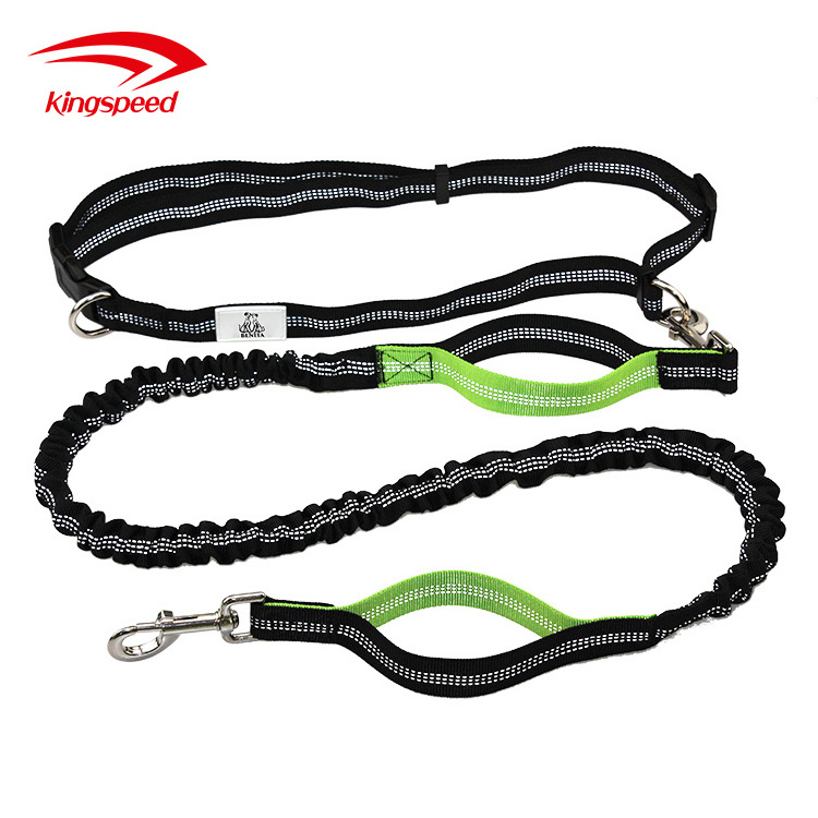 Custom dog leash no handle nylon dog Leash Hands Free dog leash running belt