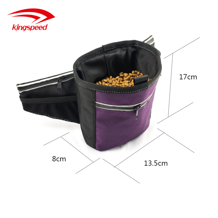 Design Waterproof Nylon Fabric Hadns Free A Dog Bag Treat Pouch For Training