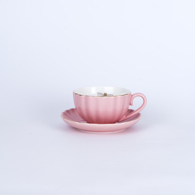 Wholesale Teapot And Cup Custom Modern Design  Golden Decor Ceramic Sugar Pot Cup Saucer Luxury Tea Sets With Teapot