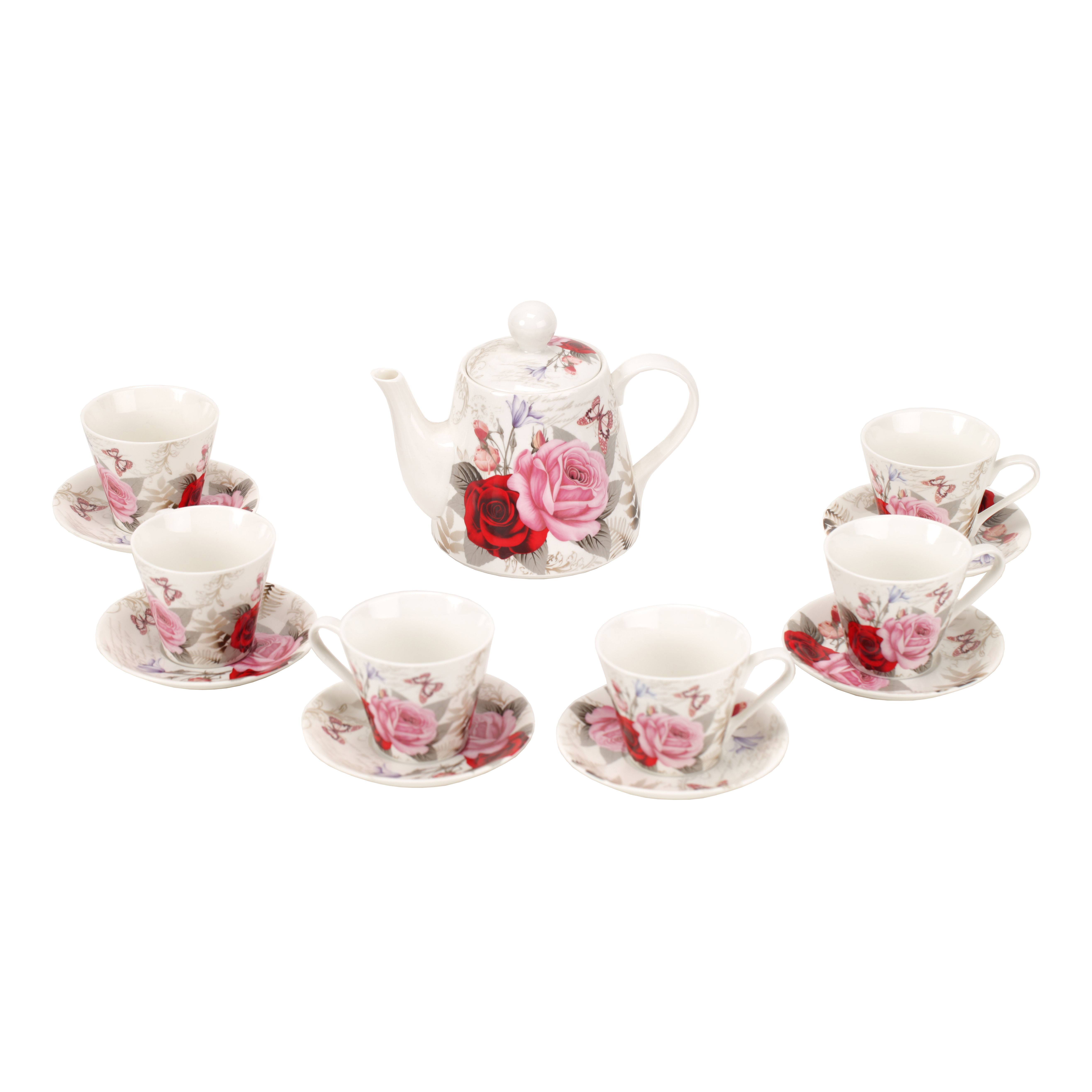 Wholesale 13 pcs ceramic afternoon tea set