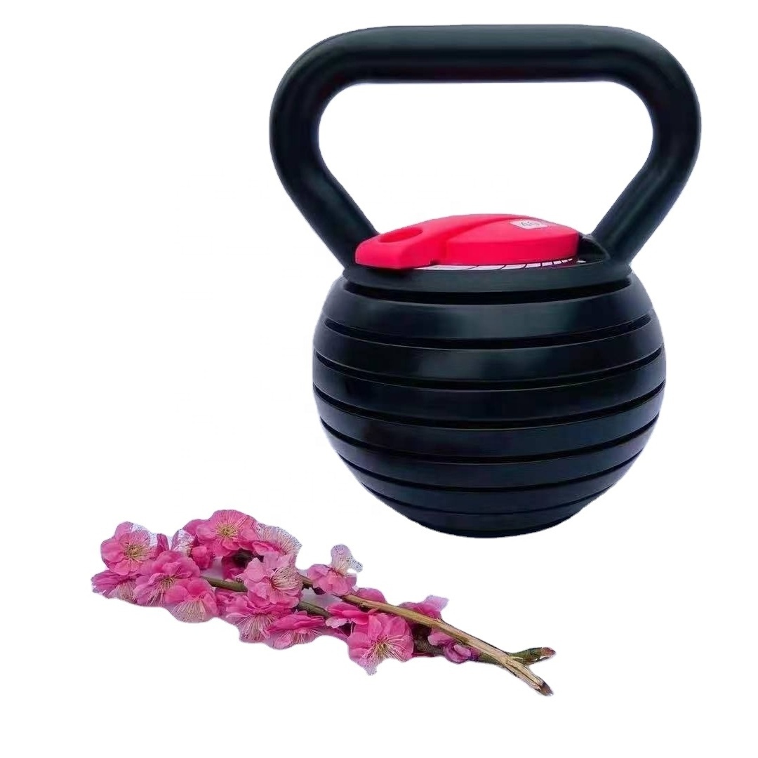 2023 Hot Selling High Quality 40 LB Cast Iron Adjustable Kettlebell With Customized Logo And Color cast iron kettlebell