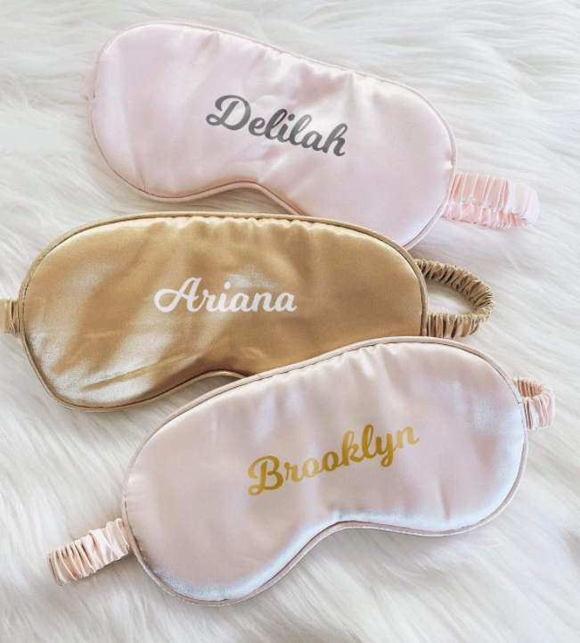 Personalized Custom Silk Eye Mask Luxury  Padded Sleeping Eye Mask