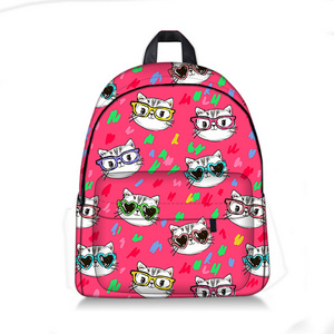 Customized College Teenage Students Animal  Backpack Digital Printing School Bag Cute Cartoon Unicorn Backpack for girls