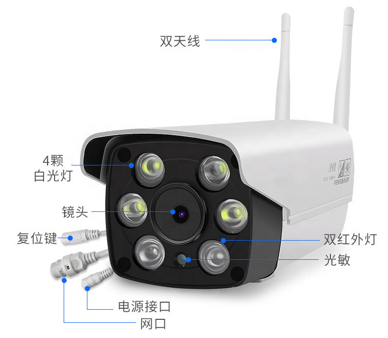 Waterproof Outdoor WIFI IP Camera TF card Cloud storage 1080P Monitoring WIFI Camera