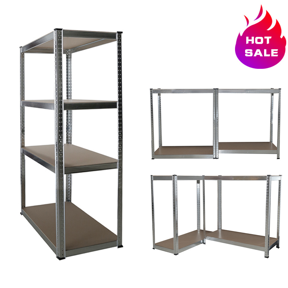 Heavy Duty Support Custom Color Powder Coated 4 Layers Steel Metal Warehouse Storage Shelving Rack