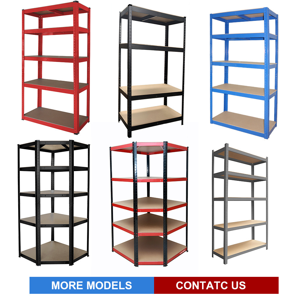 5 Tier Adjustable  Metal Storage Shelving Unit Heavy Duty Boltless Rack Shelving Load 1400KG 180x90x45CM