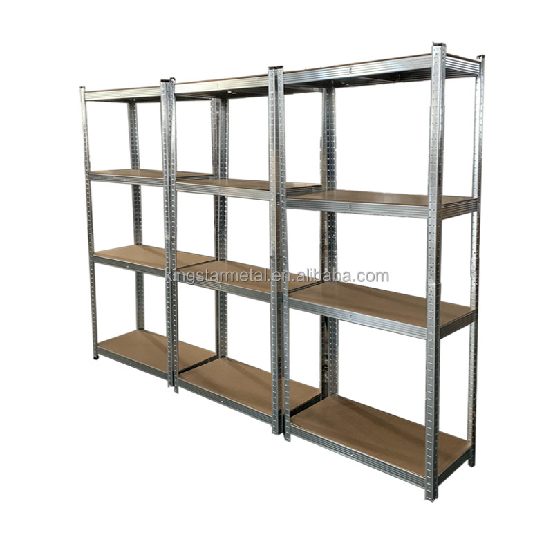 High quality 5 Tiers Heavy Duty Slotted Boltless Rivet Warehouse Shelving