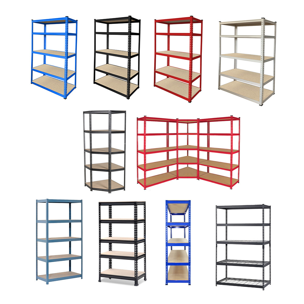 1.8M Metal Shelving Unit 5 Tier Industrial Heavy Duty Racking Garage 90Cm Wide Rack Storage Shelving