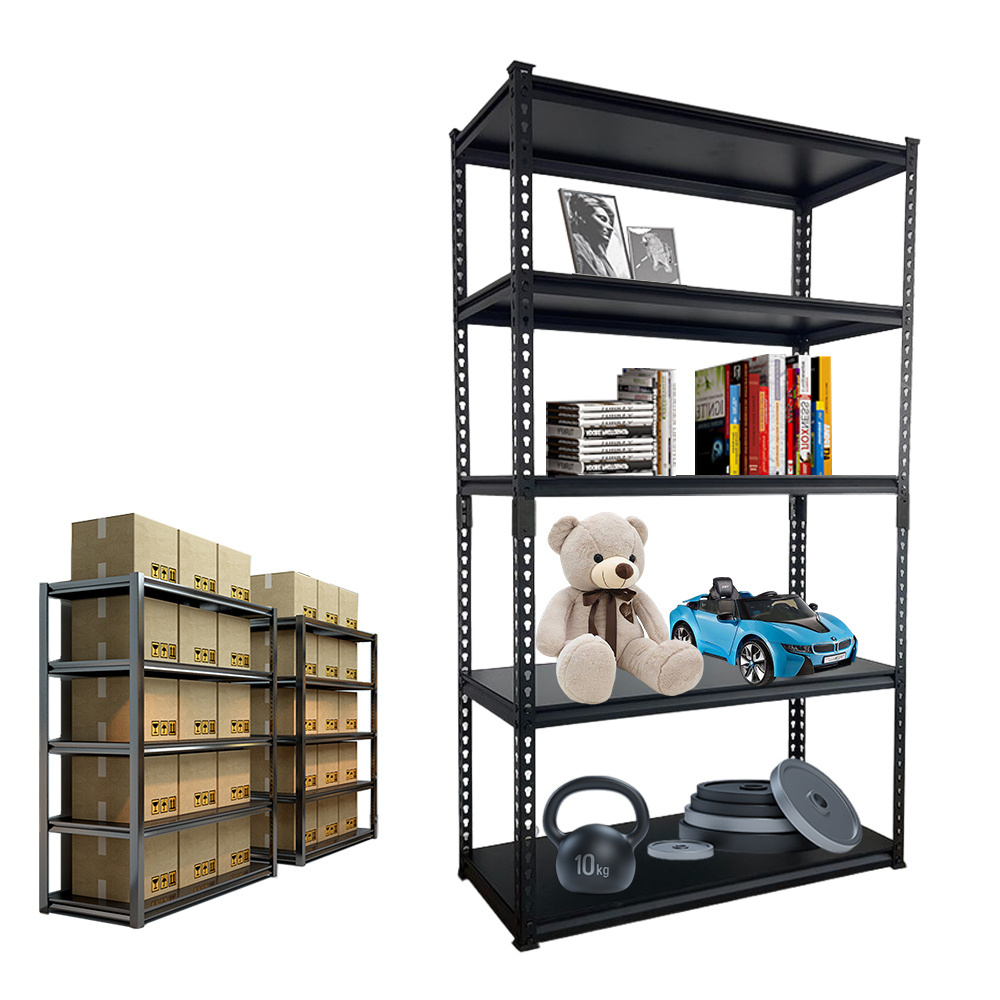 DIY Boltless Warehouse Store Home Garage Metal Shelving 5 Layer Tier Sheet Storage Shelves Rack Plastic 5 Shelf Unit