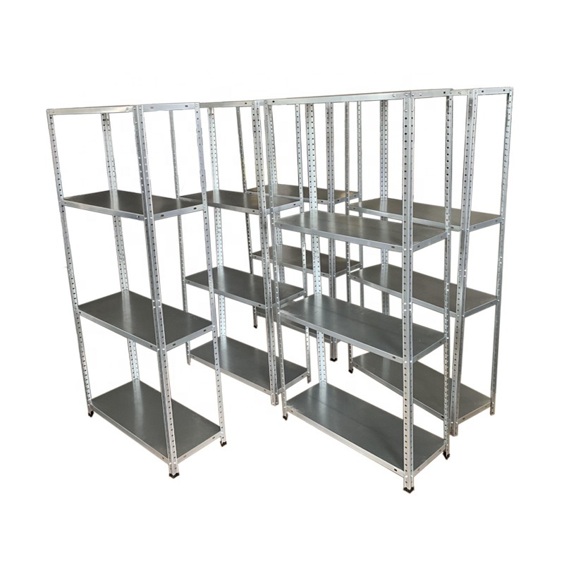 3 4 5 Tiers Garage Light Duty Stacking Storage Racks Shelf Galvanized Metal Steel Shelving For Garage