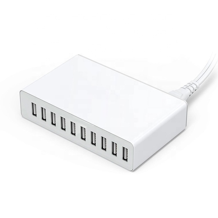 5V 12A Smartphone Hub Charger Station Charging Head 10 Port 60W High-power Mobile Cell Phone Usb Multi Port Charger