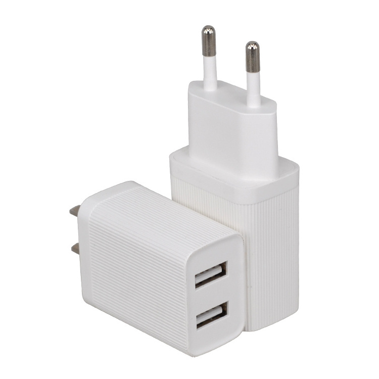 US EU Plug AC DC 5V 2.1A 2A 10W Universal Adapter Power Socket Mobile Phone Travel Wall Charger Dual Port Usb Charger