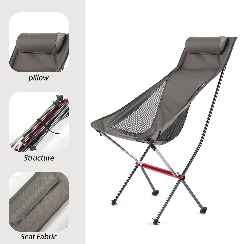 Camping moon chair Manufacturers folding chair camping portable ultralight aluminum beach back lounge chair outdoor leisure