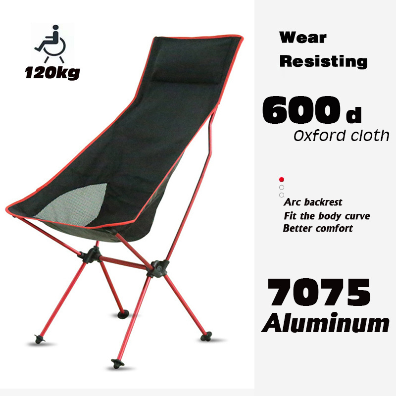 Custom 150kg aluminum High back outdoor foldable backpacking picnic fishing ultralight folding camping relax chair Manufacturers