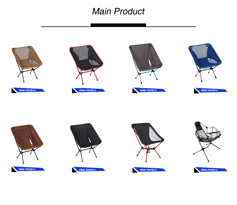 Customized Sample Aluminum 7075 Fram Collapsible Folding Heavy Duty Moon backpacking Camping Chair