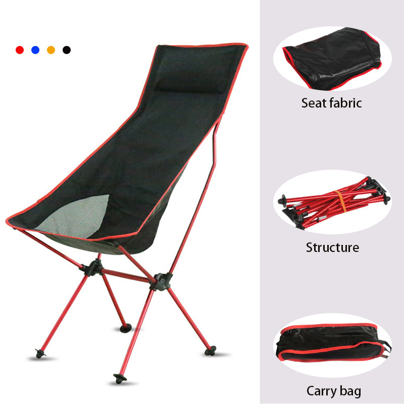 Custom 150kg aluminum High back outdoor foldable backpacking picnic fishing ultralight folding camping relax chair Manufacturers