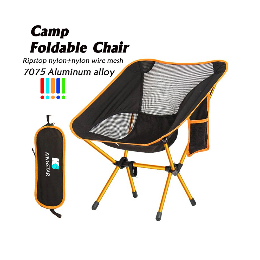 Portable Lightweight Aluminum alloy Picnic fishing Compact Folding Camping foldable Backpacking moon Chair Manufacturers